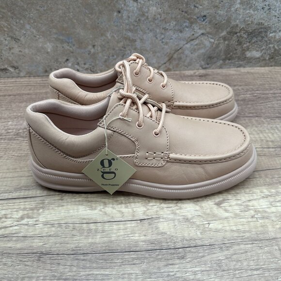 Hush Puppies Shoes Men's Gus Lace Up Lightweight Comfort Shrimp Leather 12 NIB - Picture 3 of 9